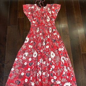 Ulla Johnson Floral Lottie Midi Dress